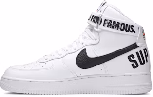 Shop Supreme x Nike 空軍 1 代 高筒 Supreme '白色' 698696-100