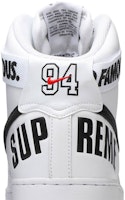 Supreme x Nike AF1 High 白 (シュプリーム ナイキ エアフォースワン ハイ ホワイト) 698696-100 Sizing Supreme x Nike AF1 High 白 (シュプリーム ナイキ エアフォースワン ハイ ホワイト) 698696-100