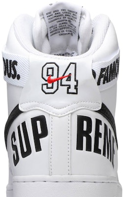 Supreme x Nike AF1 High 白 (シュプリーム ナイキ エアフォースワン ハイ ホワイト) 698696-100 Sizing Supreme x Nike AF1 High 白 (シュプリーム ナイキ エアフォースワン ハイ ホワイト) 698696-100