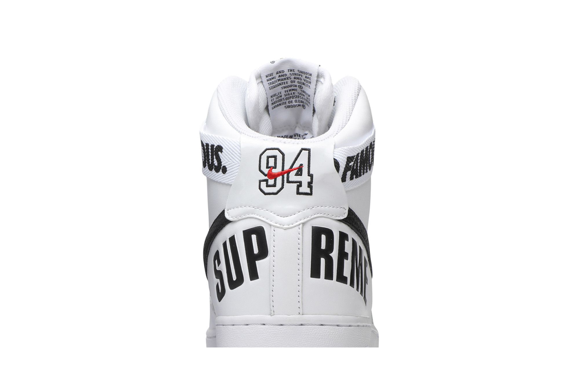 Cheap Supreme x Nike 空軍 1 代 高筒 Supreme '白色' 698696-100