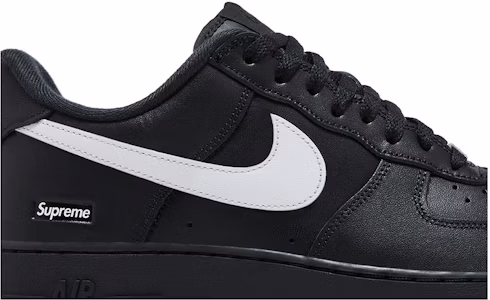 Nike Supreme x Air Force 1 Rendah 'Logo Kotak - Hitam Putih' CU9225-002 Order Nike Supreme x Air Force 1 Rendah 'Logo Kotak - Hitam Putih' CU9225-002