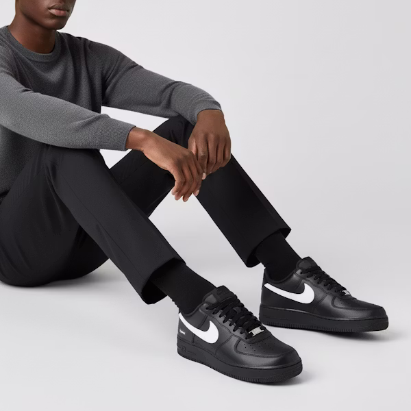 Nike Supreme x Air Force 1 Rendah 'Logo Kotak - Hitam Putih' CU9225-002 Order Nike Supreme x Air Force 1 Rendah 'Logo Kotak - Hitam Putih' CU9225-002