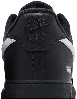 Nike Supreme x Air Force 1 Rendah 'Logo Kotak - Hitam Putih' CU9225-002 1