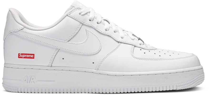 Supreme x Nike Air Force 1 Low Box Logo White CU9225 100