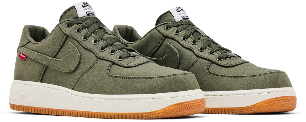 Supreme x Nike Air Force 1 Low Premium 08 NRG 'Cargo Khaki' Lelaki 573488-300 Cheap Supreme x Nike Air Force 1 Low Premium 08 NRG 'Cargo Khaki' Lelaki 573488-300