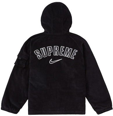 Supreme x Nike Arc Corduroy Hooded Jacket Black Buy Supreme x Nike Arc Corduroy Hooded Jacket Black