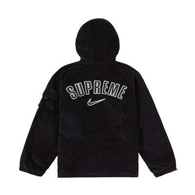 Supreme Nike Arc Corduroy Hooded Jacket Black