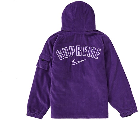 Supreme x Nike Arc Corduroy Hooded Jacket Purple Buy Supreme x Nike Arc Corduroy Hooded Jacket Purple