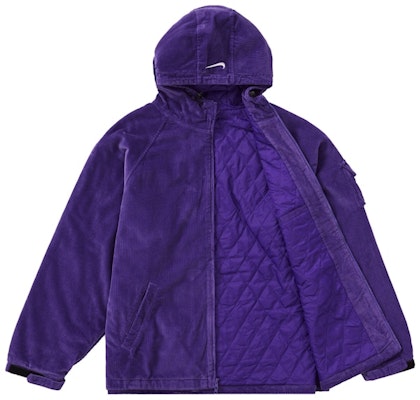 Supreme x Nike Arc Corduroy Hooded Jacket Purple Order Supreme x Nike Arc Corduroy Hooded Jacket Purple