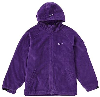 Supreme x Nike Arc Corduroy Hooded Jacket Purple Lookbook Supreme x Nike Arc Corduroy Hooded Jacket Purple