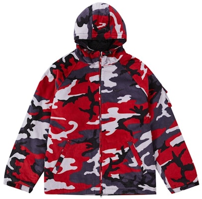 Supreme x Nike Arc Corduroy Hooded Jacket Red Camo Lookbook Supreme x Nike Arc Corduroy Hooded Jacket Red Camo