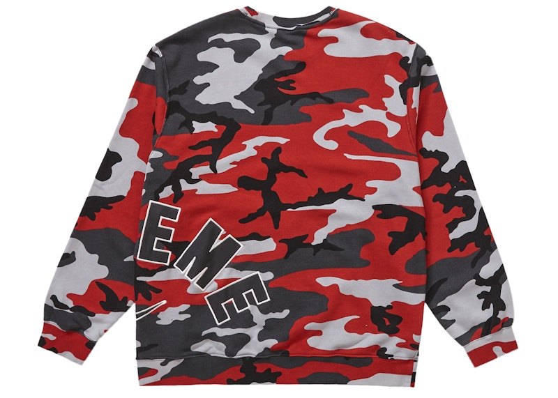 Order Supreme x Nike Arc Crewneck Merah Camo