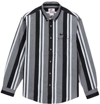 Supreme x Nike Cotton Twill Shirt Black Stripe Buy Supreme x Nike Cotton Twill Shirt Black Stripe