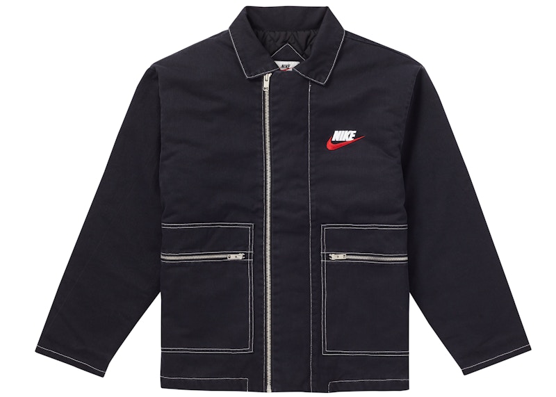 Supreme x Nike Double Zip Quilted Work Jacket Black