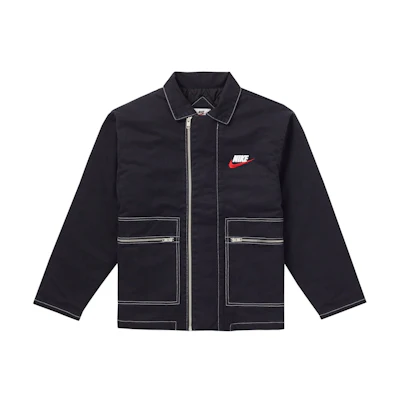 Supreme Nike Double Zip Quilted Work Jacket Black