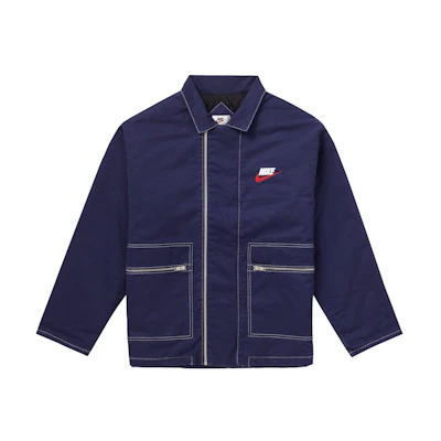 Supreme Nike Double Zip Quilted Work Jacket Navy