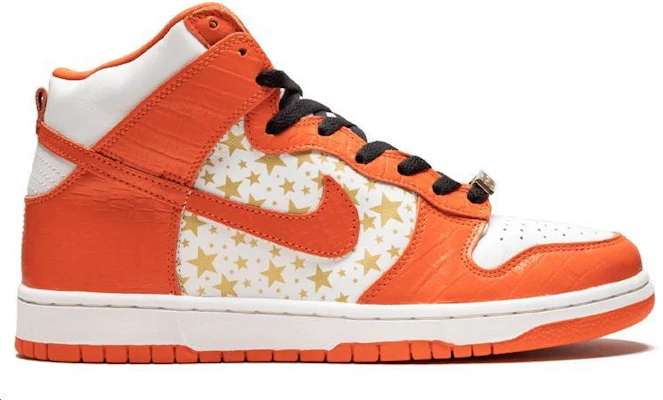 Supreme x Nike Dunk SB High Pro SB “橙色” 金色星星 高幫 滑板鞋 男款 白橙 Order Supreme x Nike Dunk SB High Pro SB “橙色” 金色星星 高幫 滑板鞋 男款 白橙