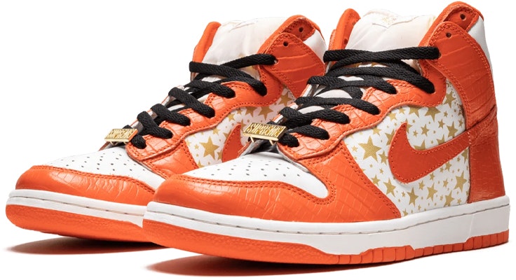 Supreme x Nike Dunk SB High Pro SB “橙色” 金色星星 高幫 滑板鞋 男款 白橙 Lookbook Supreme x Nike Dunk SB High Pro SB “橙色” 金色星星 高幫 滑板鞋 男款 白橙