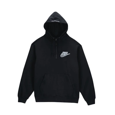 Supreme Nike Half Zip Hooded Sweatshirt Black