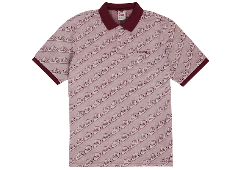 Supreme x Nike Jacquard Polo Burgundy