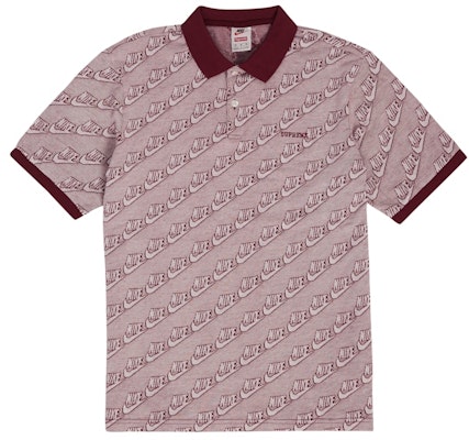 Supreme x Nike Jacquard Polo Burgundy Buy Supreme x Nike Jacquard Polo Burgundy