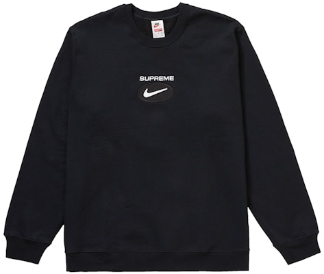 Supreme x Nike Jewel Crewneck Black Buy Supreme x Nike Jewel Crewneck Black
