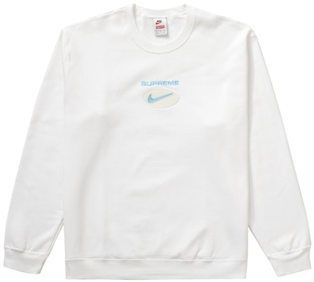 Supreme x Nike Jewel Crewneck White Buy Supreme x Nike Jewel Crewneck White
