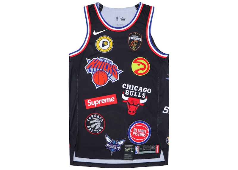Buy Jersi Asli Supreme x Nike NBA Teams Hitam