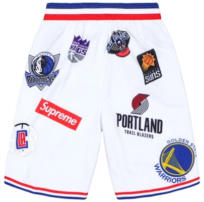 Supreme x Nike NBA Equipos Pantalones Cortos Auténticos Blancos Order Supreme x Nike NBA Equipos Pantalones Cortos Auténticos Blancos