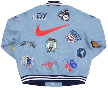 Chaqueta Supreme x Nike NBA Equipos Warm Up Denim. Order Chaqueta Supreme x Nike NBA Equipos Warm Up Denim.