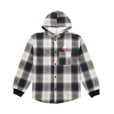 Supreme Nike Plaid Hooded Sweatshirt Black