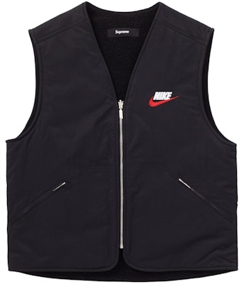 Supreme x Nike Reversible Nylon Sherpa Vest Black Buy Supreme x Nike Reversible Nylon Sherpa Vest Black