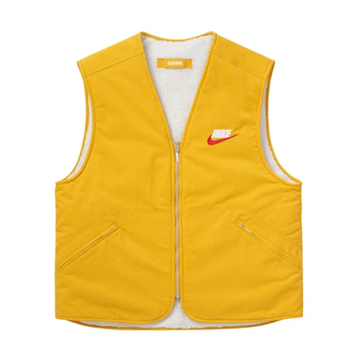 Supreme Nike Reversible Nylon Sherpa Vest Mustard