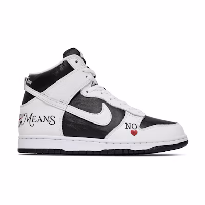Supreme Nike SB Dunk High 'By Any Means Black'