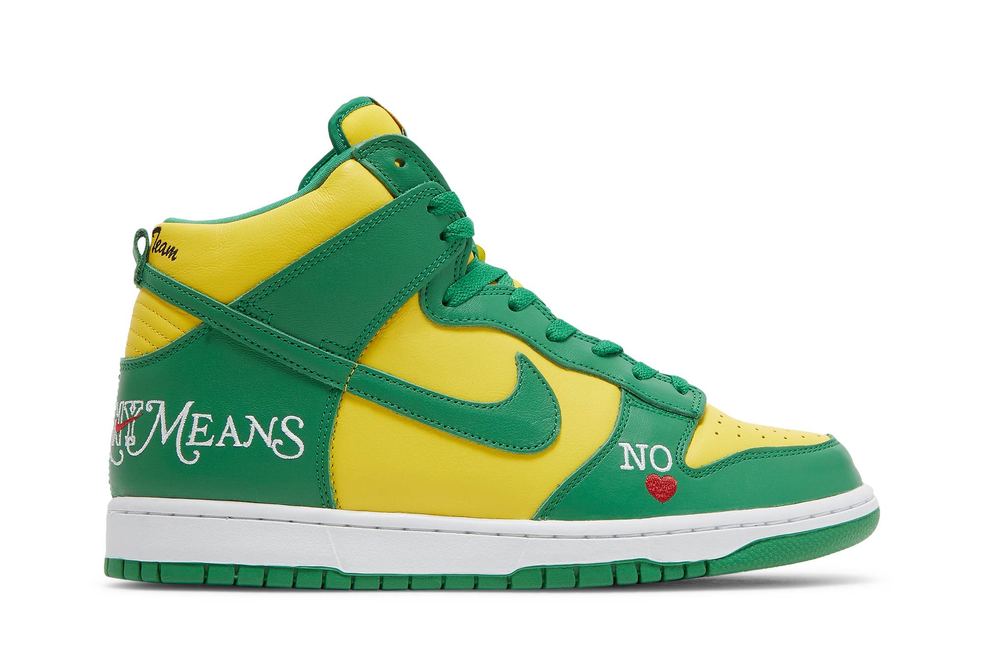 Supreme x Nike SB Dunk High 'By Any Means Brazil' DN3741-700