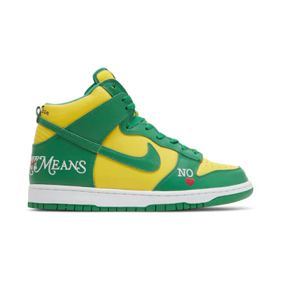 Supreme Nike SB Dunk High 'By Any Means Brazil'