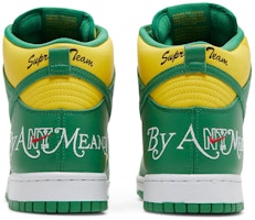 Supreme x Nike SB Dunk High 'By Any Means Brazil' Lelaki DN3741-700 Details for Supreme x Nike SB Dunk High 'By Any Means Brazil' Lelaki DN3741-700
