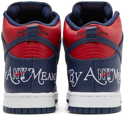 Supreme x Nike SB Dunk High 'By Any Means Navy' Lelaki Sneakers Navy DN3741-600 Details for Supreme x Nike SB Dunk High 'By Any Means Navy' Lelaki Sneakers Navy DN3741-600
