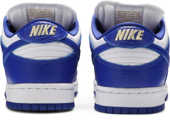 Supreme x Nike SB Dunk Low OG QS 'Hyper Royal' DH3228-100 Details for Supreme x Nike SB Dunk Low OG QS 'Hyper Royal' DH3228-100