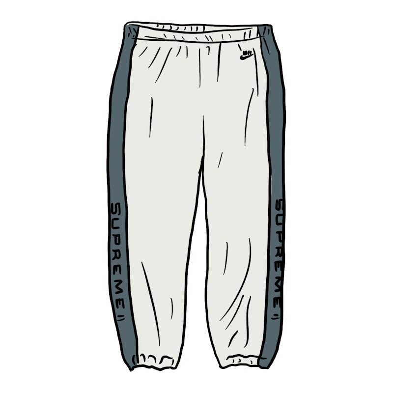Supreme x Nike Velour Track Pant White
