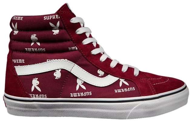 Supreme x Playboy x Vans Sk8-Hi “酒红色” VN-0TVMD7P Order Supreme x Playboy x Vans Sk8-Hi “酒红色” VN-0TVMD7P