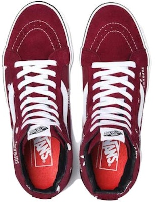 Supreme x Playboy x Vans Sk8-Hi “酒红色” VN-0TVMD7P Lookbook Supreme x Playboy x Vans Sk8-Hi “酒红色” VN-0TVMD7P