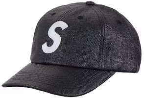 Supreme x Raffia S Logo 6-Panel 'Black' Supreme x Raffia S Logo 6-Panel 'Black'
