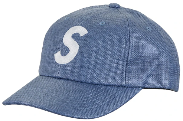 Supreme x Raffia S Logo 6-Panel 'Navy' Buy Supreme x Raffia S Logo 6-Panel 'Navy'