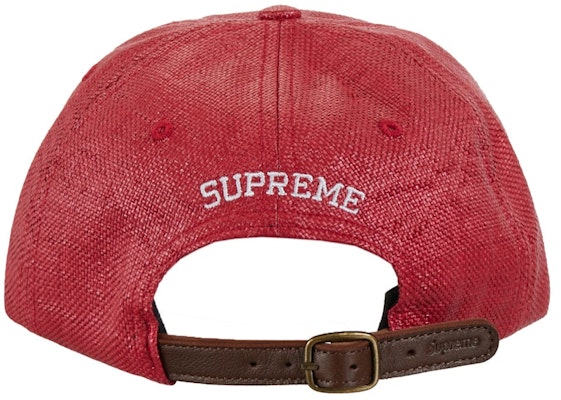 Supreme x Raffia S Logo 6-Panel 'Red' Order Supreme x Raffia S Logo 6-Panel 'Red'