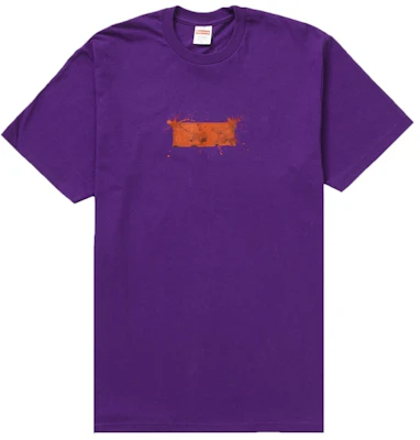 Supreme x Ralph Steadman Kaos Logo Kotak 'Ungu' Buy Supreme x Ralph Steadman Kaos Logo Kotak 'Ungu'