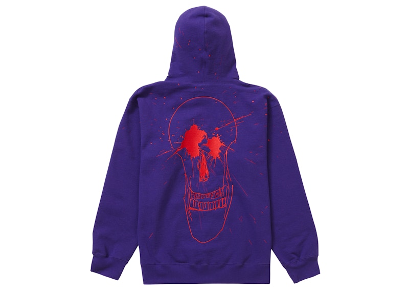 Supreme Ralph Steadman Skull Hooded Sweatshirt 'Purple'