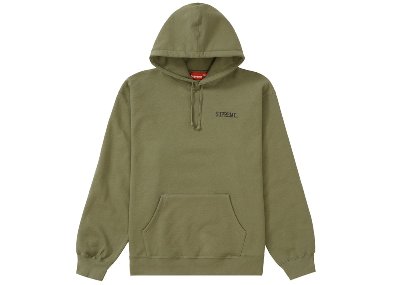 Supreme Ralph Steadman Skull Hooded Sweatshirt 'Light Olive' 圖 2
