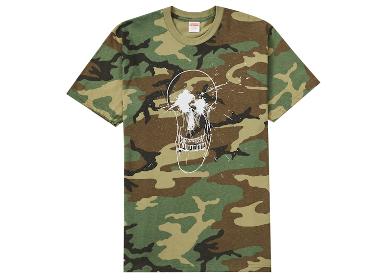 Buy Supreme x Ralph Steadman Kaos Tengkorak 'Woodland Camo'