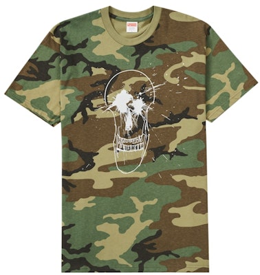 Supreme x Ralph Steadman Kaos Tengkorak 'Woodland Camo' Buy Supreme x Ralph Steadman Kaos Tengkorak 'Woodland Camo'